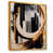 Toile avec cadre flottant or