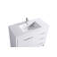 Meuble-lavabo autoportant avec lavabo 3 tiroirs (R) + 2 portes + 1 tiroir - 42 po blanc