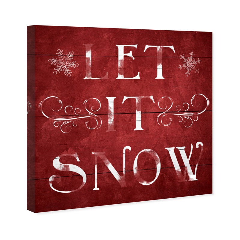 Let it Snow - Impression sur toile tendue, H 16 po x l 16 po x P 1,5 po