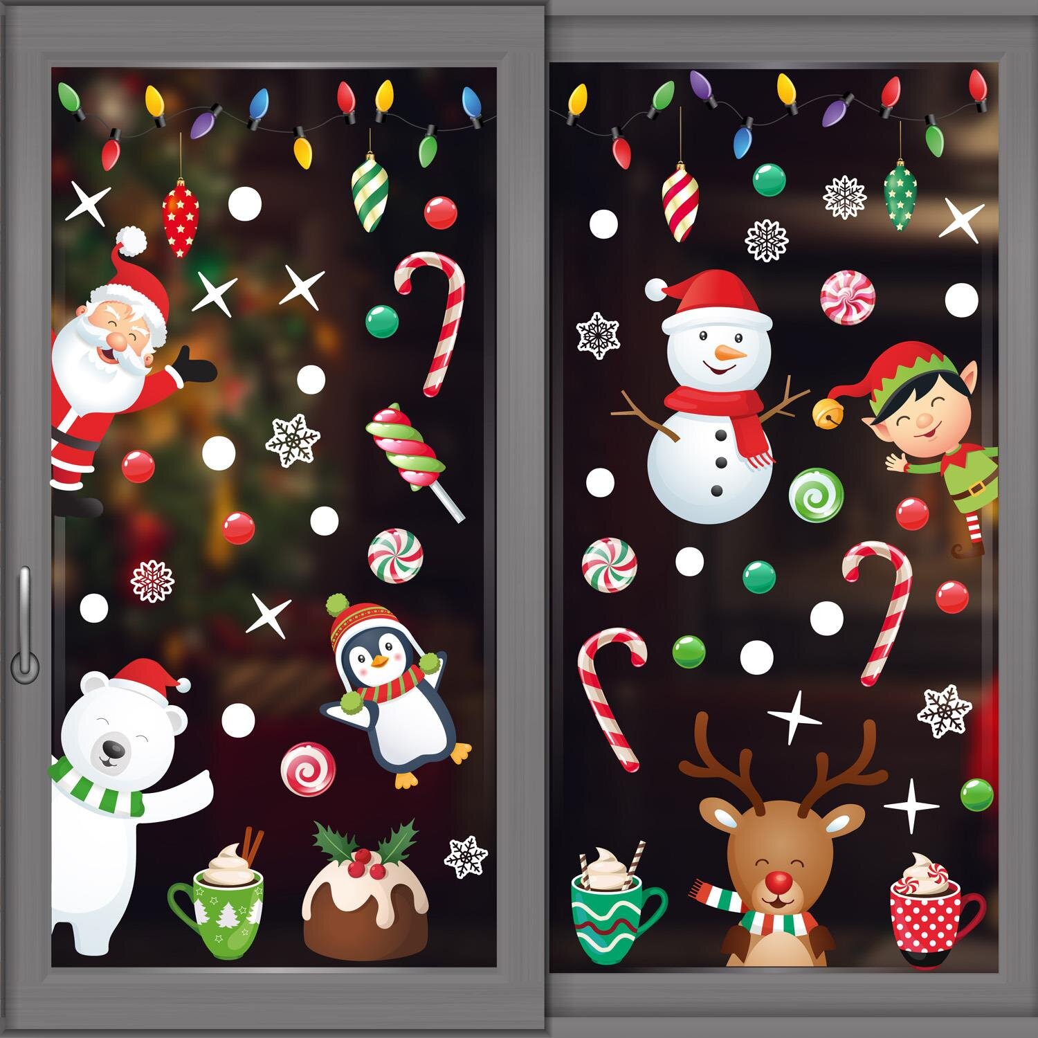 Walplus Xmas Friends Winterland Window Decal | Wayfair.co.uk