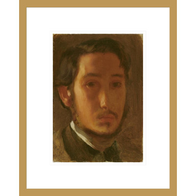 Autoportrait avec collier blanc par Edgar Degas - Impression sur toile