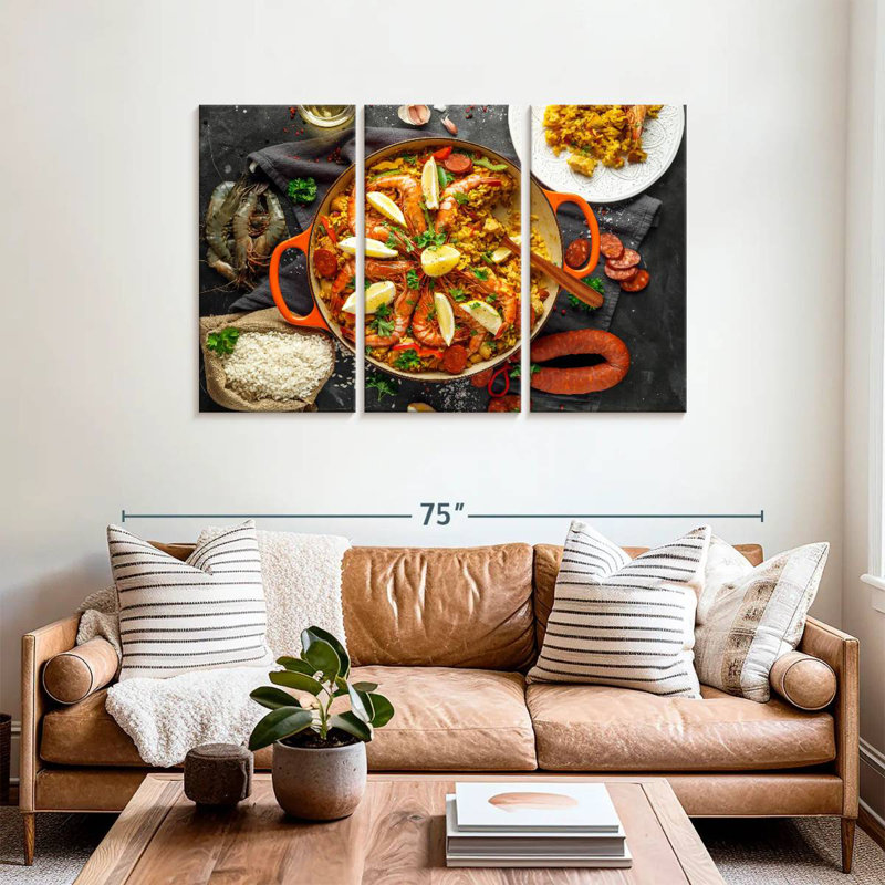 Paella aux fruits de mer Yarlin, H 36 po x l 57 po