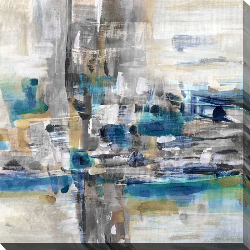 «Burnt Pine II» par Susan Jill - Peinture, L 18 po x H 18 po, Toile tendue