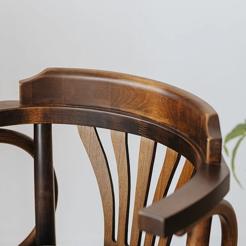 Chaise d'appoint à dossier à lattes en noyer noir (ensemble de 2)