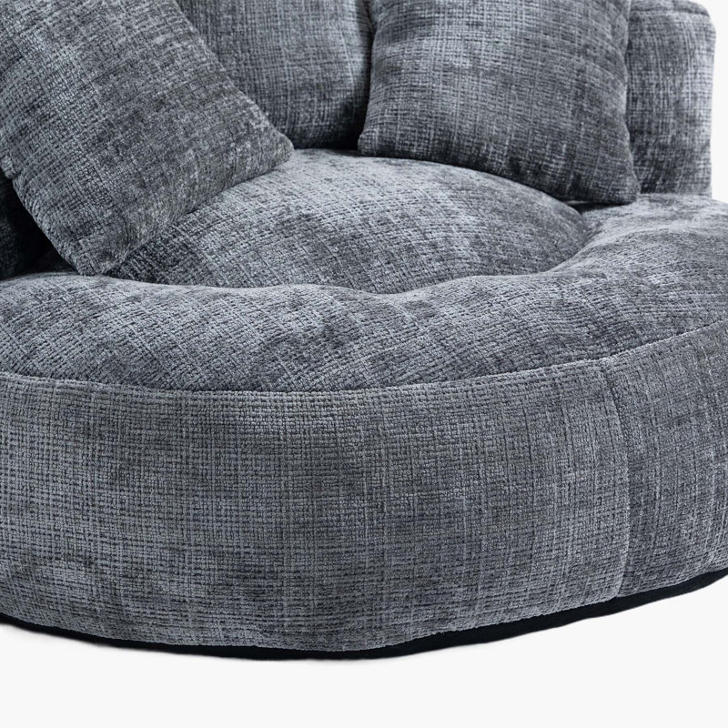 Abraya Upholstered 42.52'' Sofa, Gray Chenille
