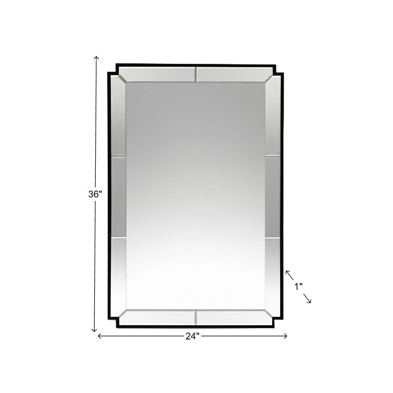 Davis Mirror Black, Black