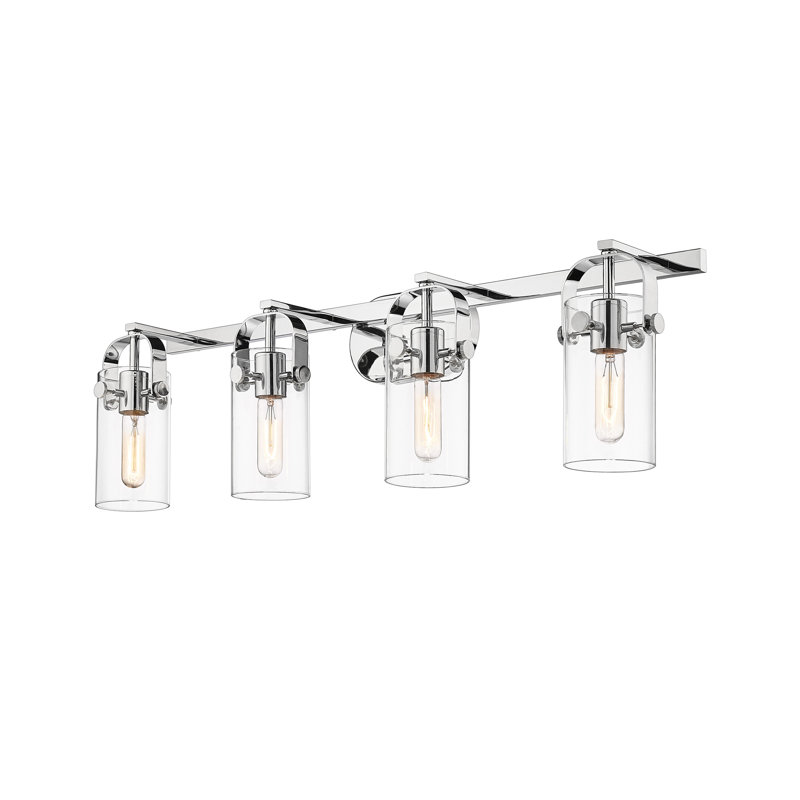 Éclairage pour meuble-lavabo mural 4 po Smethport, Transparent, Chrome poli
