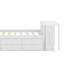 Lit plateforme simple en bois avec bureau et tablette de rangement-188801638