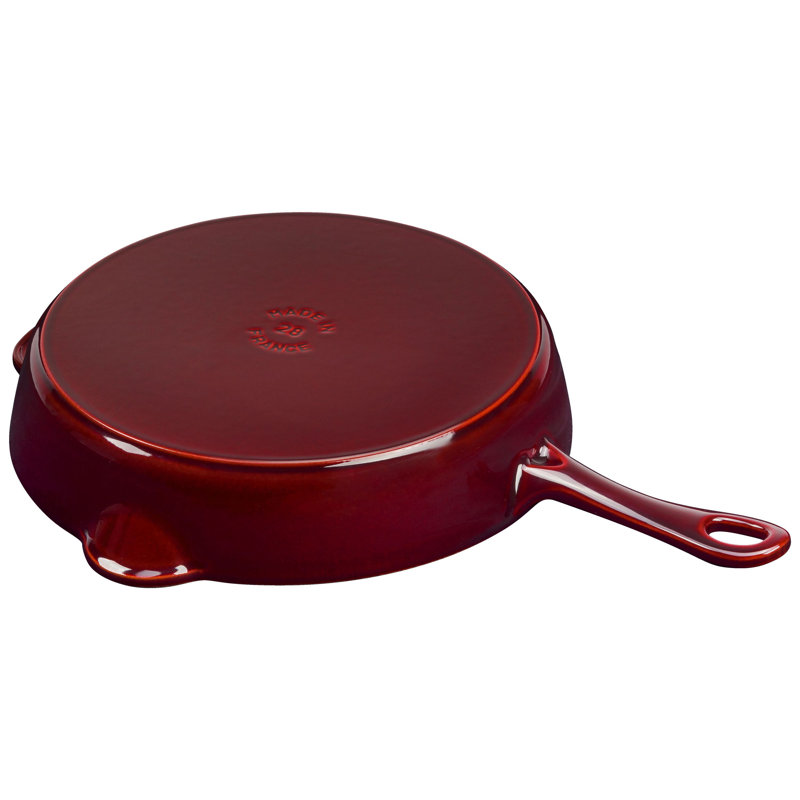 Pans Cast Iron Traditional Deep Frypan, 11", Grenadine