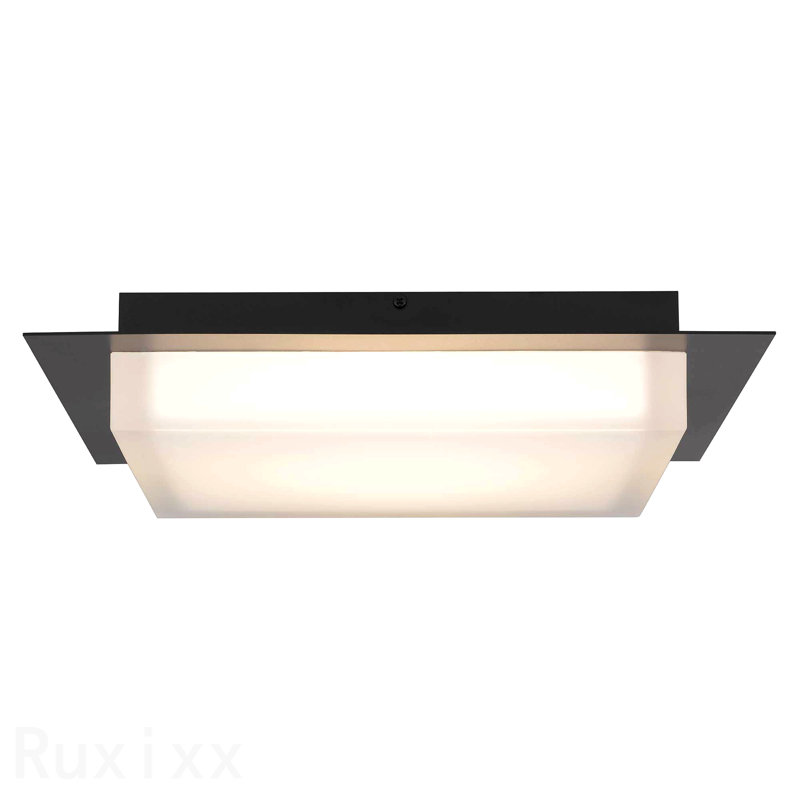 Plafonnier encastré à DEL 14 po, Noir, H 2,75 po x l 14 po x P 14 po