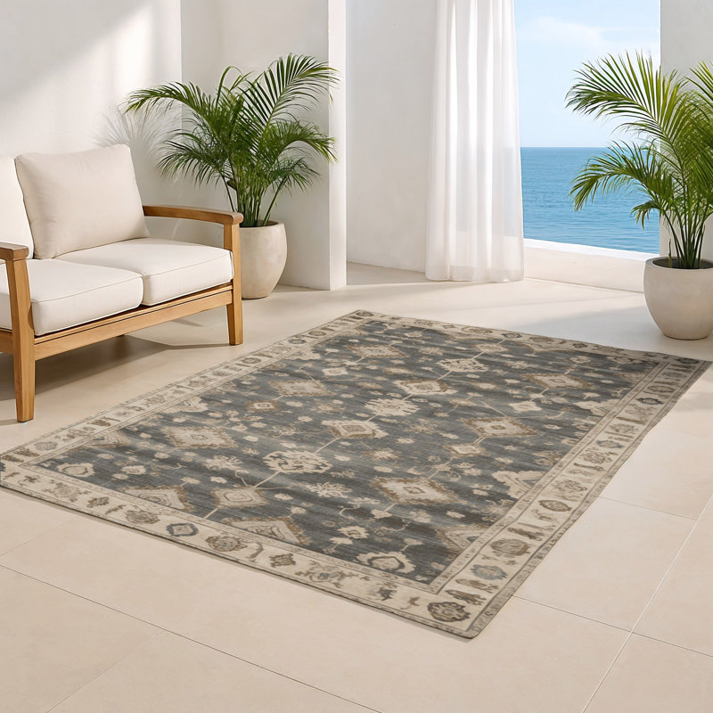 Tapis gris intérieur et extérieur surteint, Rectangle 4pi x 6 pi