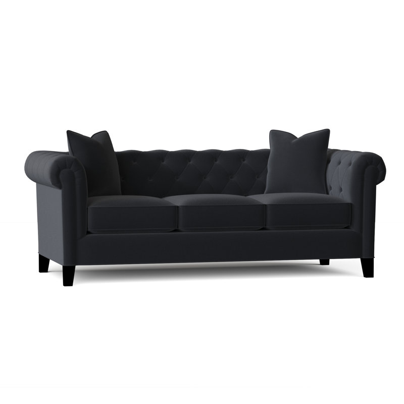 Caspar Upholstered 82'' Sofa, Gypsy Navy Performance Microfiber