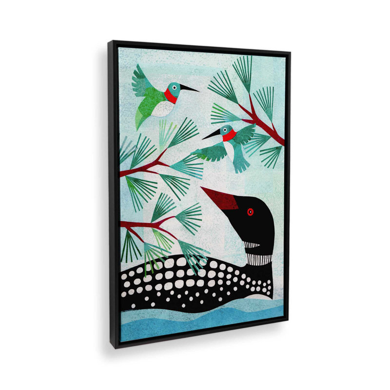 Reproduction d'art sur toile «Wilderness Collage» par Kim Conway, H 48 po x l 32 po, Floater Framed Print without Mat Canvas
