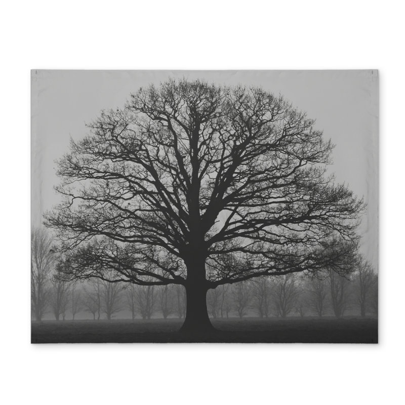 Blue Polyester Placemat - Ominous Tree Design for Home Decor