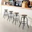 Tabouret de bar pivotant à hauteur réglable de 27 à 30 po pour îlot de cuisine avec structure en métal Rozlynn-653354736