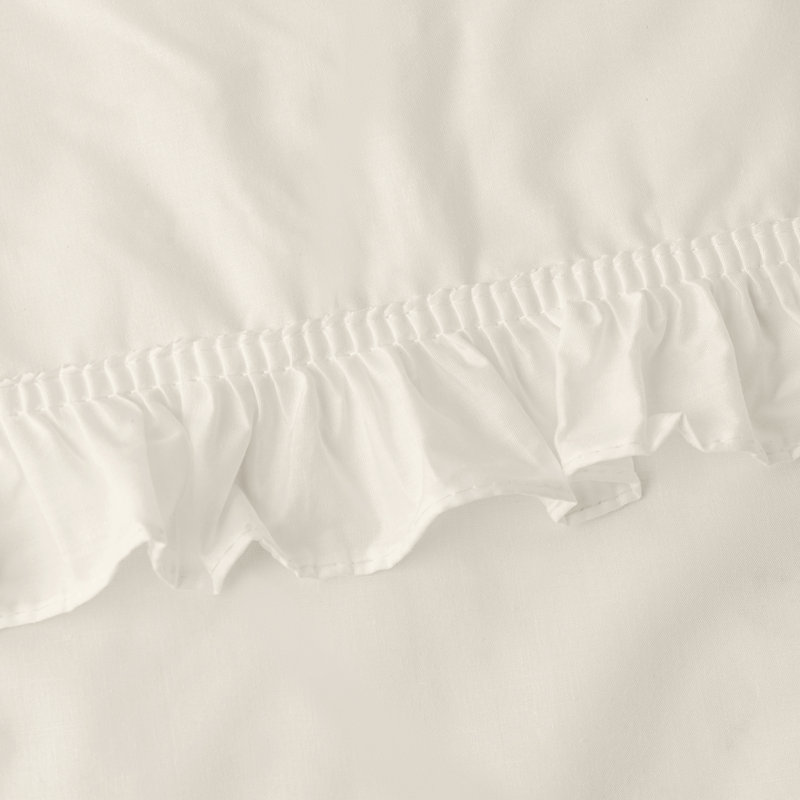 Rideau en mélange de coton Abbra, Naturel, L 40 po x L 45 po