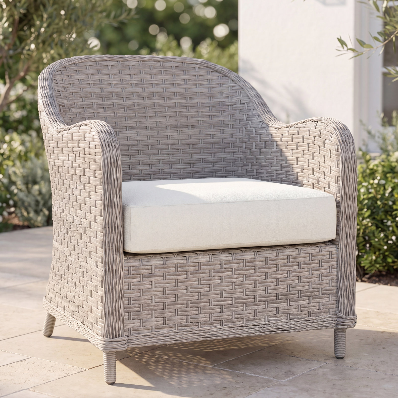 Esmeray 30" Seat Cushion, White, 29 in W x 27 in D x 5 in H