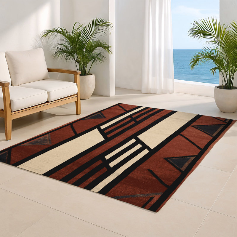 Turkish Brown Indoor and Outdoor Area Rug, Rectangle 2' x 3'