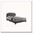Burlap Upholstered Button Tufted Bed