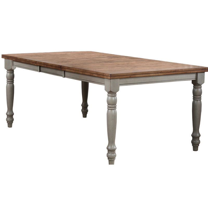 Dirko Extendable Rectanglular Solid Wood Dining Table