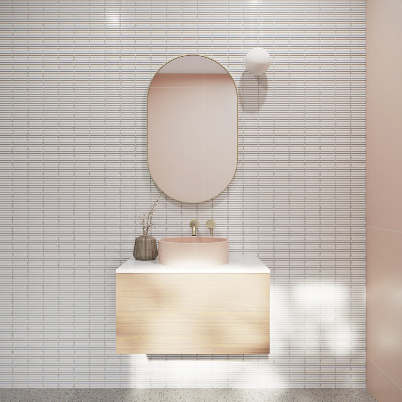Inara Pill Mirror, Satin Brass, 36" x 22"