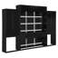 Grand lit escamotable avec bureau, coiffeuse et armoires - Lit mural multifonctionnel peu encombrant, espresso-118318871