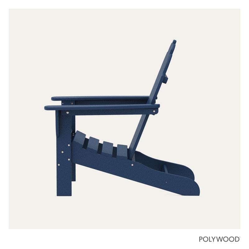 POLYWOOD x Sol 72 Jamarion Adirondack Chair, Navy