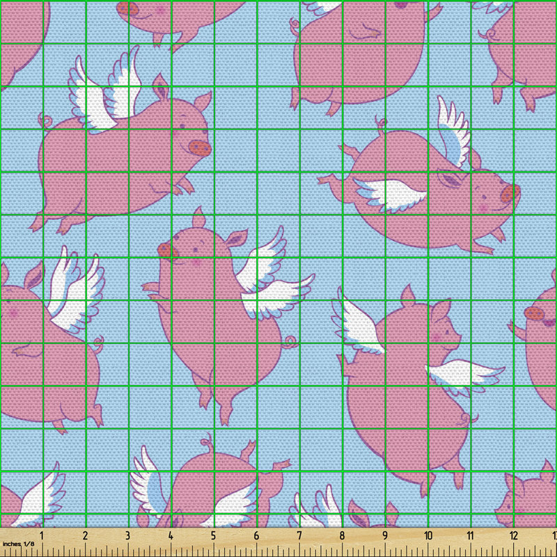 Chimaobi Cartoon Flying Piglets Wings Multi-Purpose Fabric