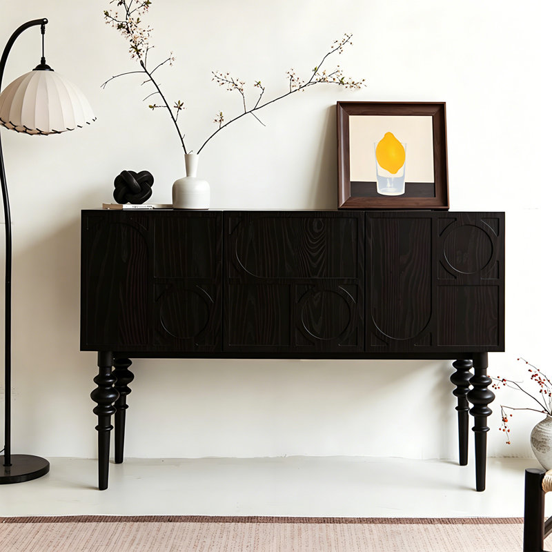 Table buffet française à motif géométrique