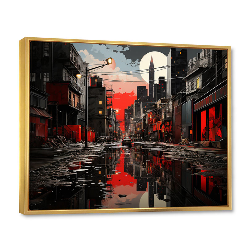 Canada Urban Reflections I - impression, H 30 po x l 40 po x P 1,5 po, Cadre flottant doré