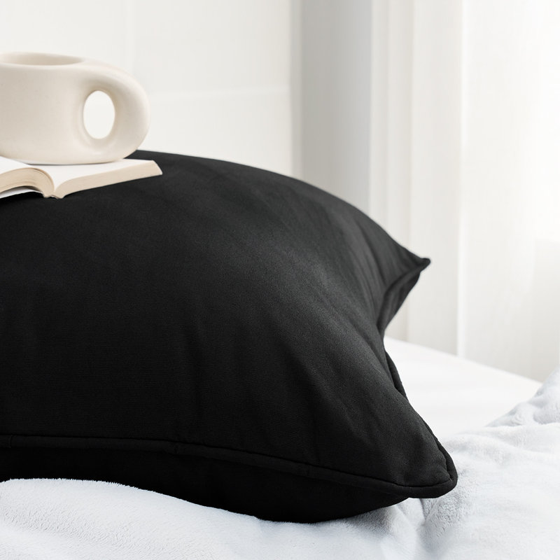 Coussin en coton Rainha, Noir