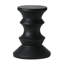 Table d'appoint en béton de 19,86 po de hauteur, noire, carrée de 15,37 po, légère, fabriquée à la main, aucun assemblage requis pour le garde-manger