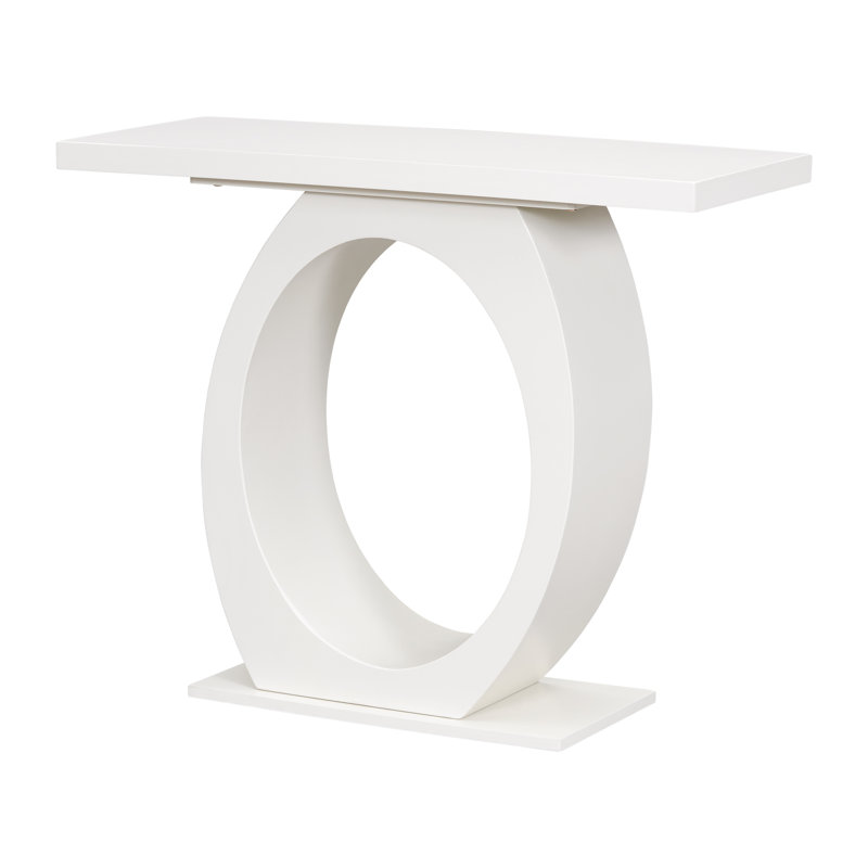 Table de bout moderne avec base en forme d'œuf Homister, Beige