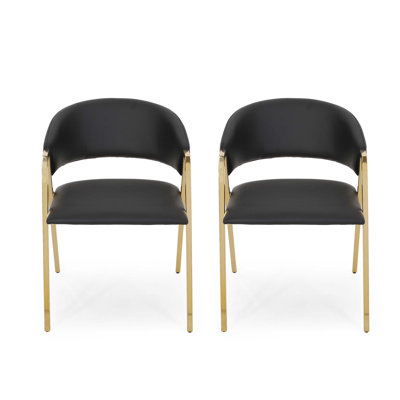19.5'' H Faux Leather Upholstered Armchair