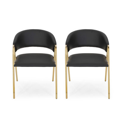 19.5 " H Faux Leather Upholstered Armchair