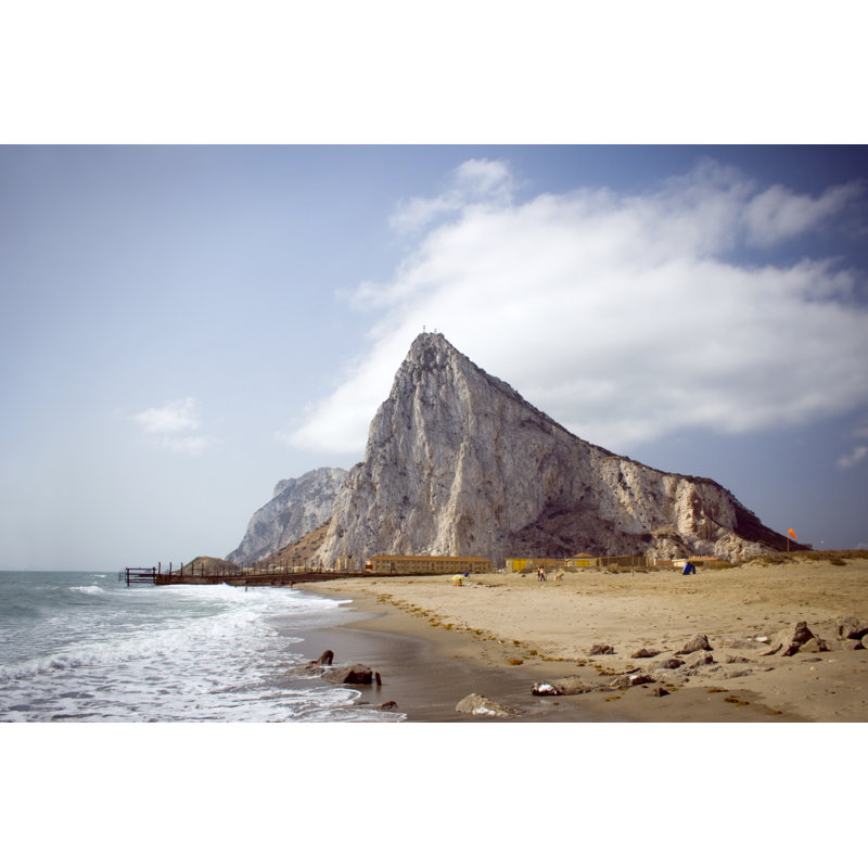 Gibraltar With Beach - Wrapped Canvas Print, 81cm H x 122cm W x 3.8cm D