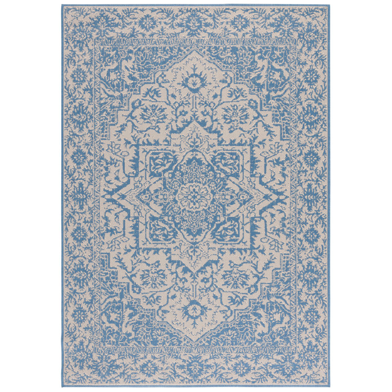 Tapis d'intérieur / extérieur à motif de performance performant Martha Stewart, Rectangle 6 pi 7 po x 9 pi