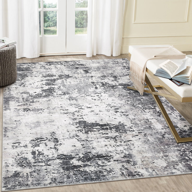 Modern Abstract Area Rug Machine Washable Area Rugs Non Slip Rugs for Living Room Bedrooms Print Distressed Vintage Farmhouse Carpet for Bedroom Dining Room Dorm Office Home Decor