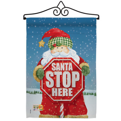 Double Sided 18.5'' H x 13'' W Polyester Christmas Flag Set