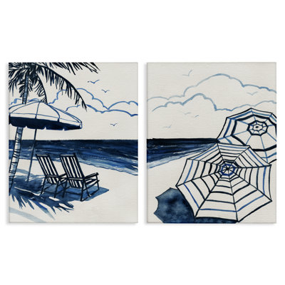 Tropical Ocean Views 2pc Canvas Set, design by Carol Robinson