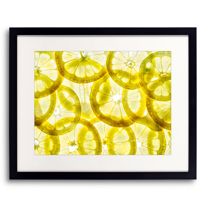 Lemon Slices Print by Harold Davis, Black Framed Paper, 20" H x 16" W
