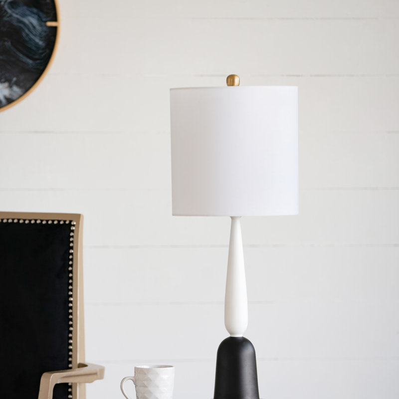Lampe de table allongée en métal 11 x 11 x 30,2 po