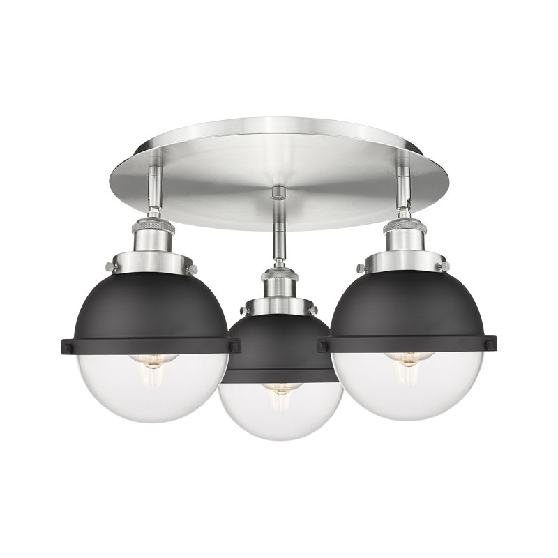 Plafonnier encastré Amalle, Nickel satiné, Nickel satiné brossé / blanc mat