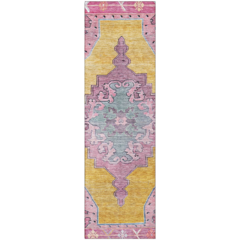Premium Machine Washable Lubbers AMF1731 Global Rug, Runner 2'3" x 7'6"