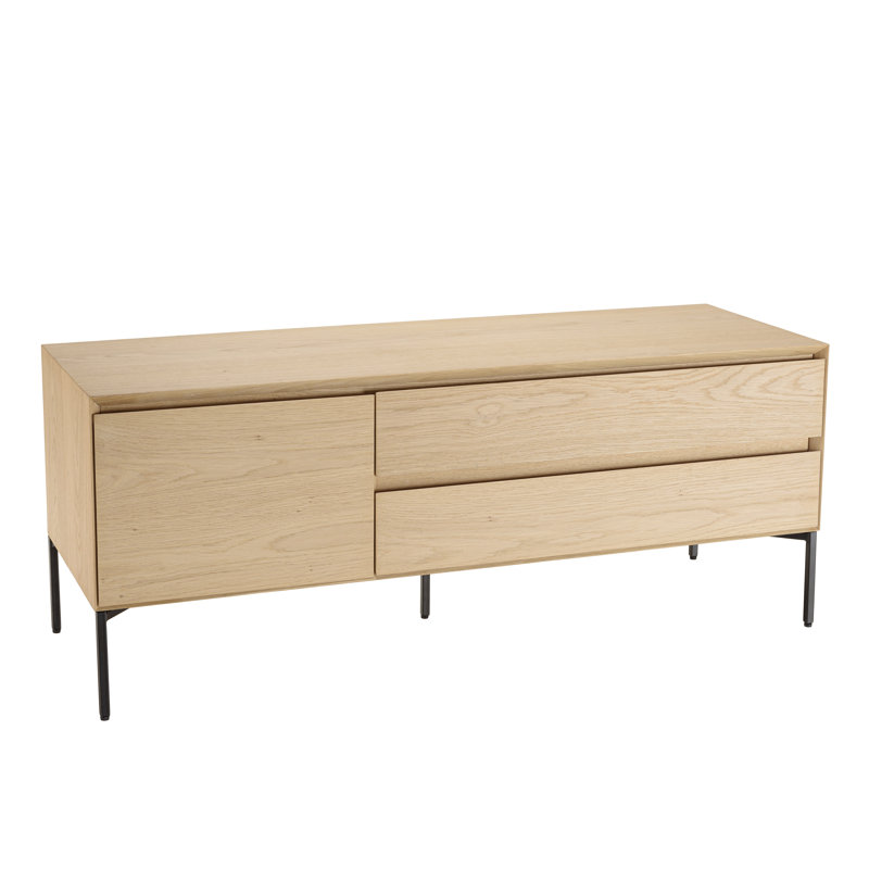 MAXENDRE TV Stand Fireplace for TVs up to 55" Fireplace, Natural
