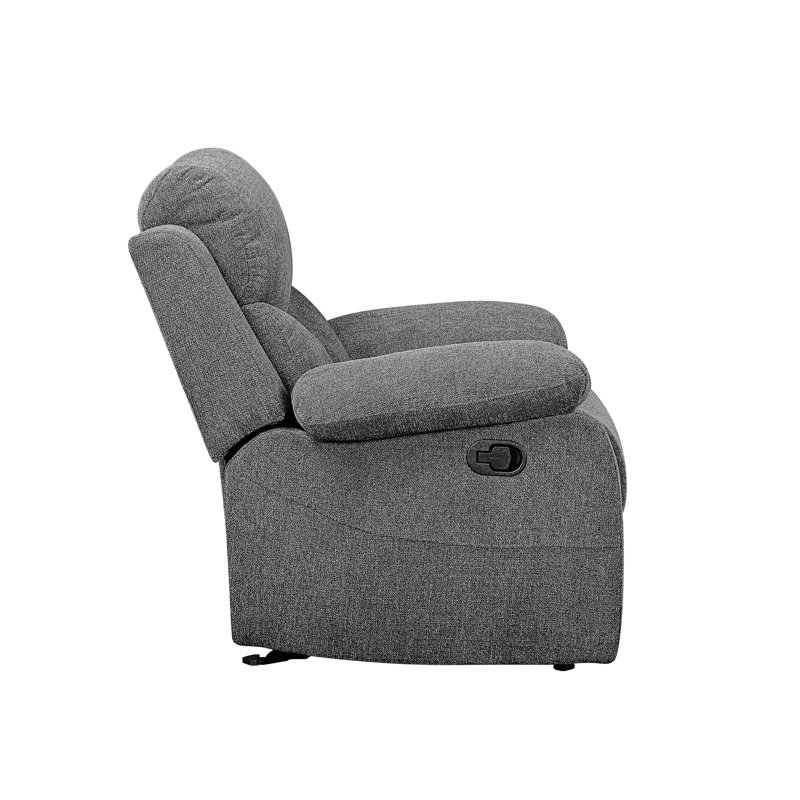 Kalen Grey Chenille Sofa w/ Drop Down Table