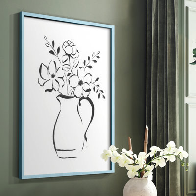 Reproduction d'art encadrée Squety Bouquet II - bois massif