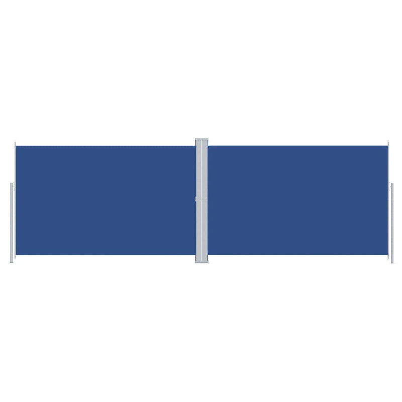 Dakota Fields 600cm W x 220cm D Plastic Cover Motorised Retractable Side Awning, Blue