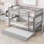 Lit en bois avec lit gigogne-597545188