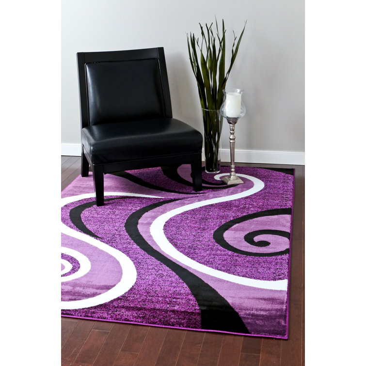 Tapis mauve à motif abstrait Frampton Cotterell